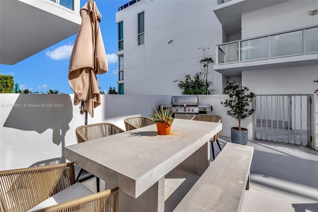 view of patio / terrace featuring grilling area