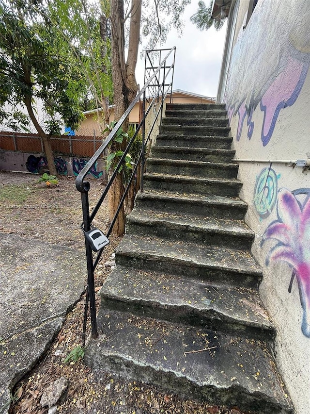 view of stairway