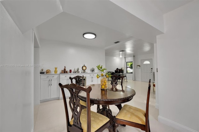 view of dining area