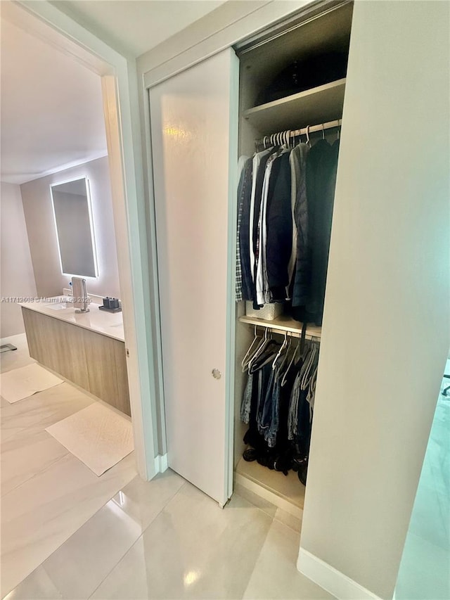 view of closet