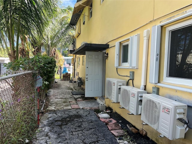 view of patio featuring ac unit