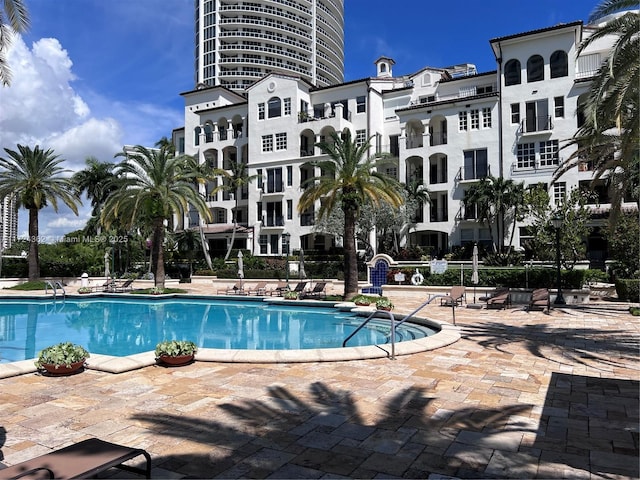 view of pool with a patio area