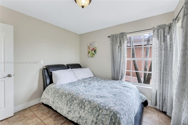 view of tiled bedroom