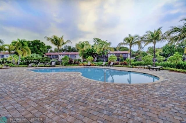 view of pool featuring a patio area