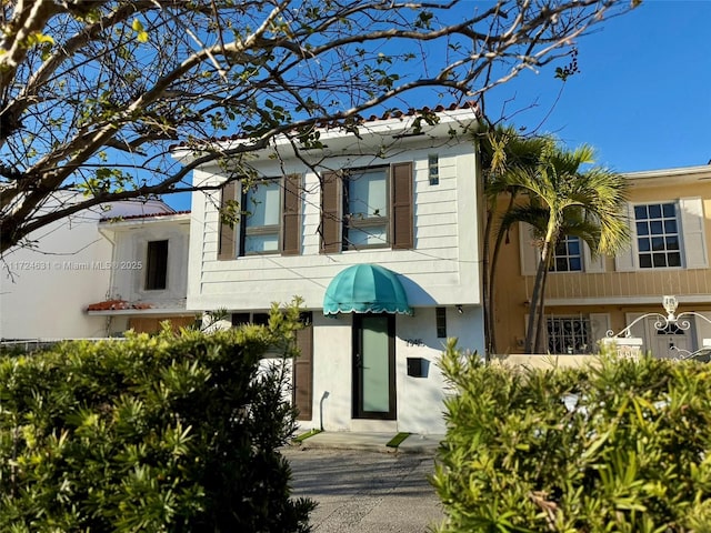 view of property with a garage