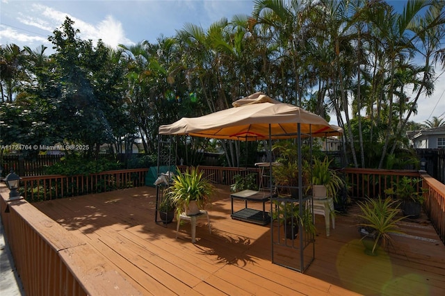 wooden deck with fence