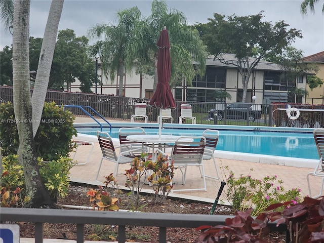 view of pool with a patio