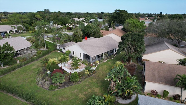 aerial view featuring a residential view