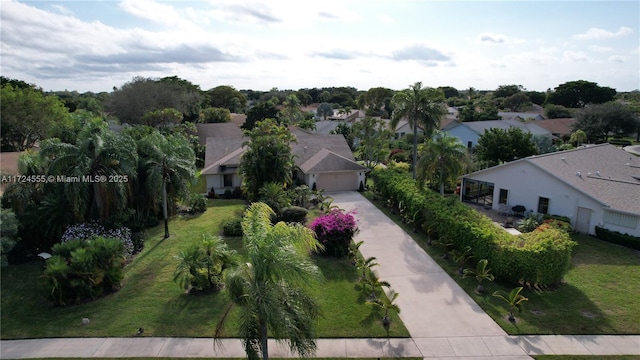 bird's eye view featuring a residential view