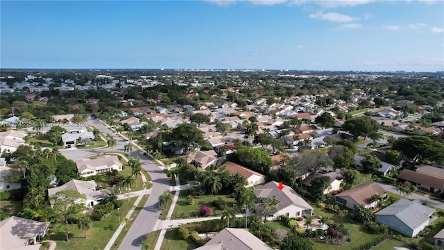 bird's eye view featuring a residential view