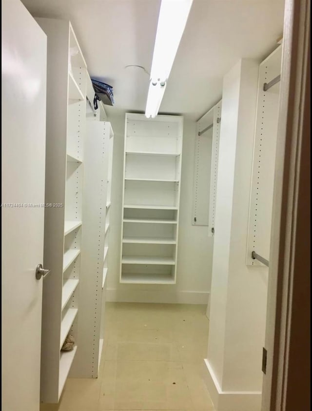 view of walk in closet