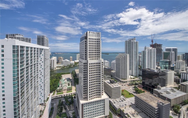 view of city featuring a water view