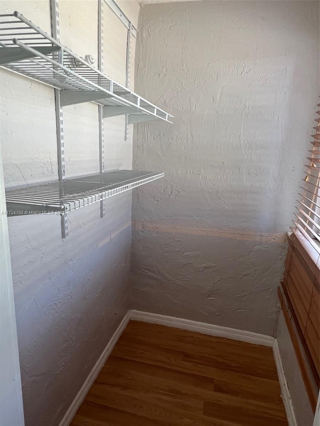 spacious closet featuring wood finished floors