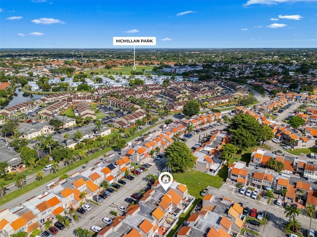 bird's eye view featuring a residential view