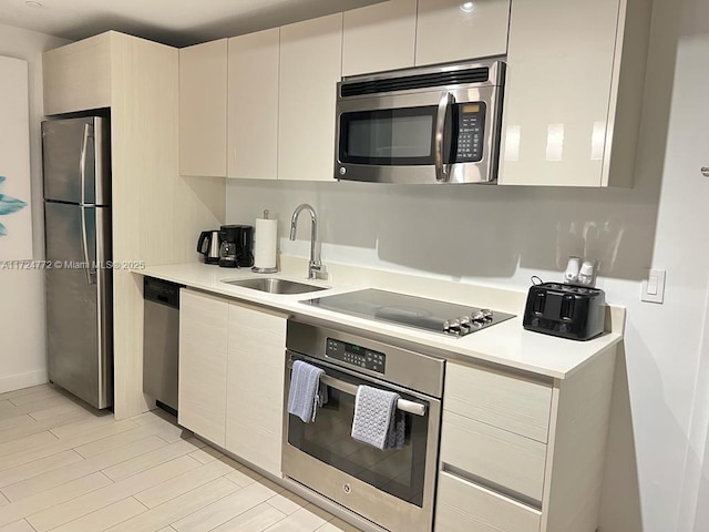 kitchen with stainless steel appliances and sink