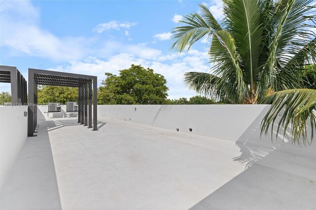 view of patio / terrace featuring central AC unit