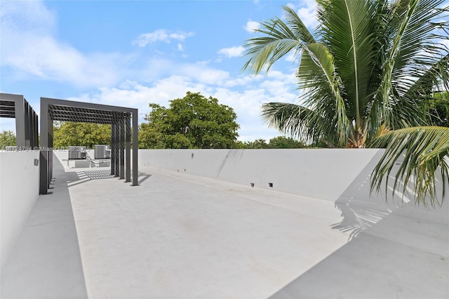 view of patio / terrace featuring central AC unit