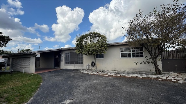 view of ranch-style home