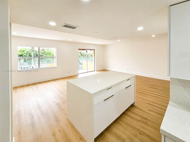 interior space with light hardwood / wood-style flooring and a wealth of natural light