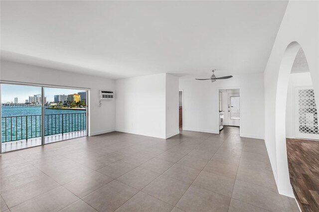 interior space with an AC wall unit