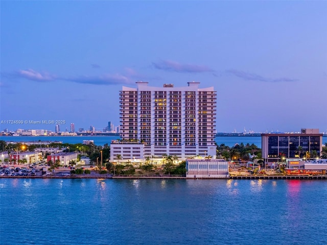 water view with a view of city