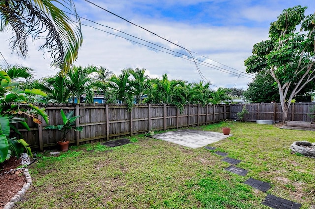 view of yard featuring a patio area