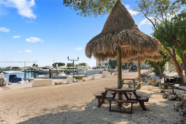 view of home's community featuring a water view