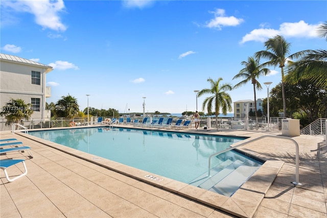 view of pool with a patio