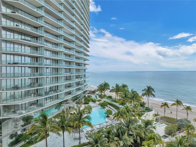 water view featuring a view of the beach