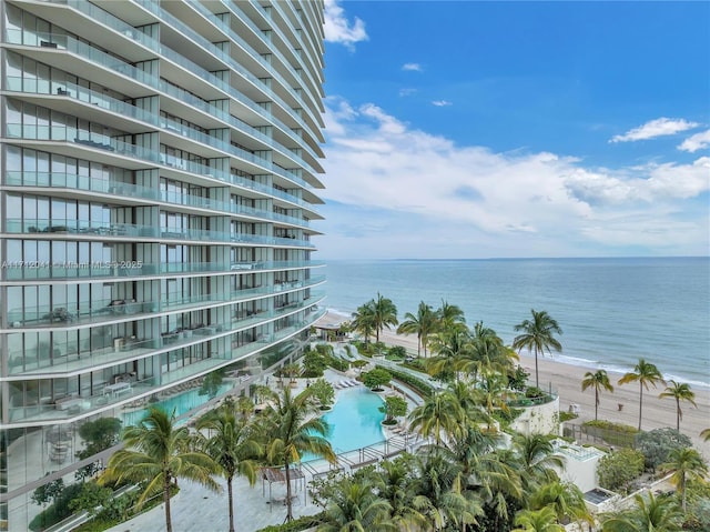 water view with a beach view