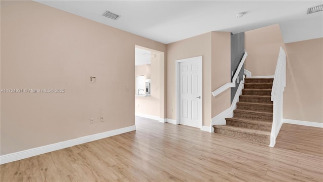 interior space with light wood-type flooring