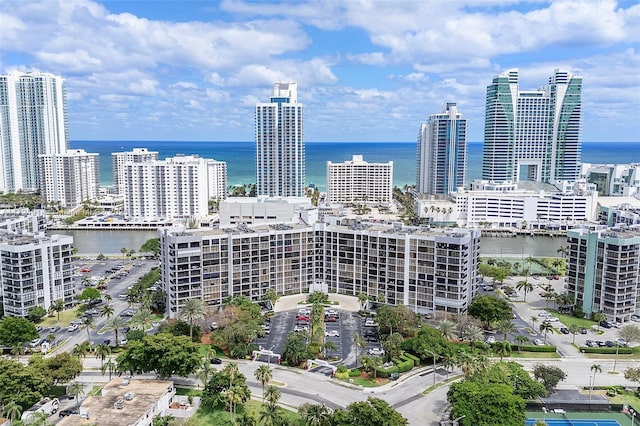 view of city featuring a water view