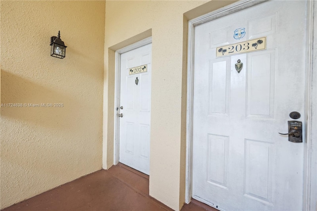 view of doorway to property