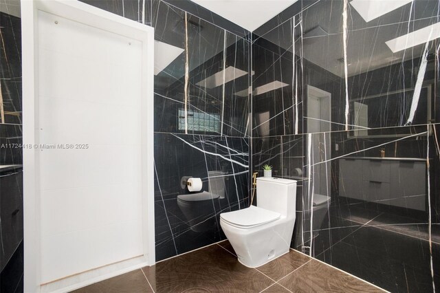 15100 SW 89th Ct, Palmetto Bay, FL 33176 - bathroom with toilet and tile walls