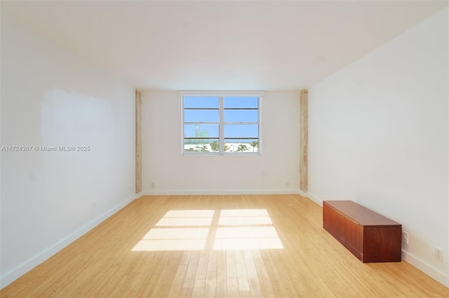 empty room featuring light hardwood / wood-style flooring