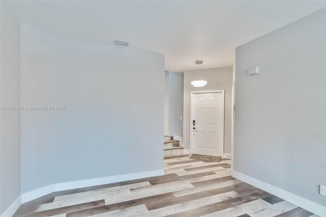 interior space featuring light hardwood / wood-style floors