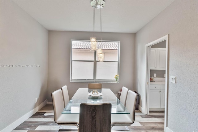 dining room featuring light wood-type flooring