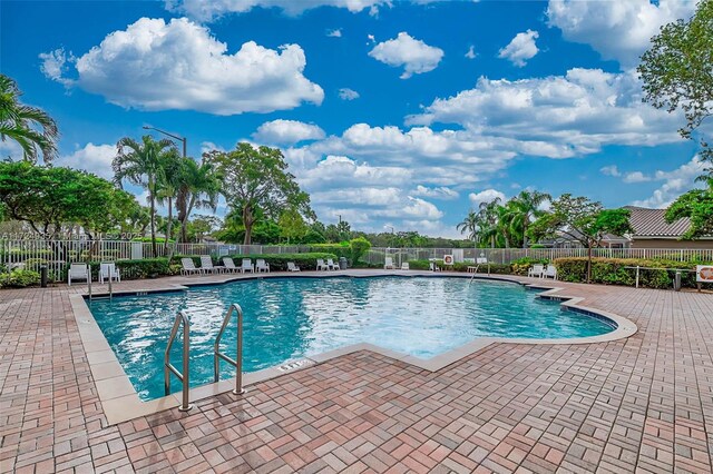 view of pool with a patio area