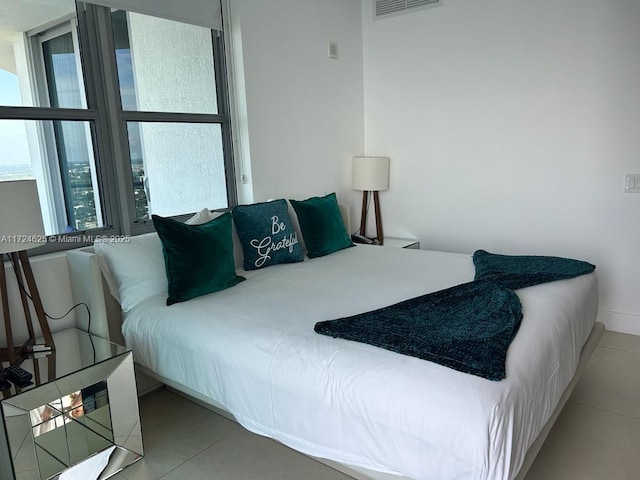 view of tiled bedroom