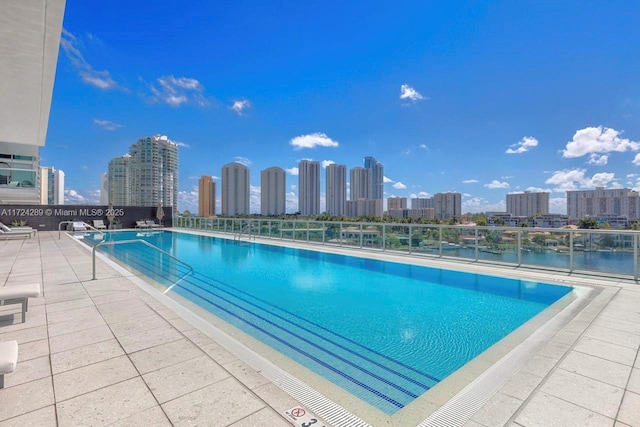 view of pool with a patio area