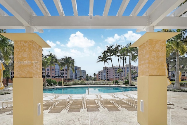 view of pool with a patio