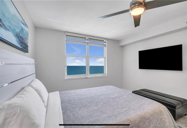 bedroom with ceiling fan