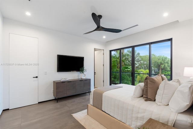 bedroom with ceiling fan