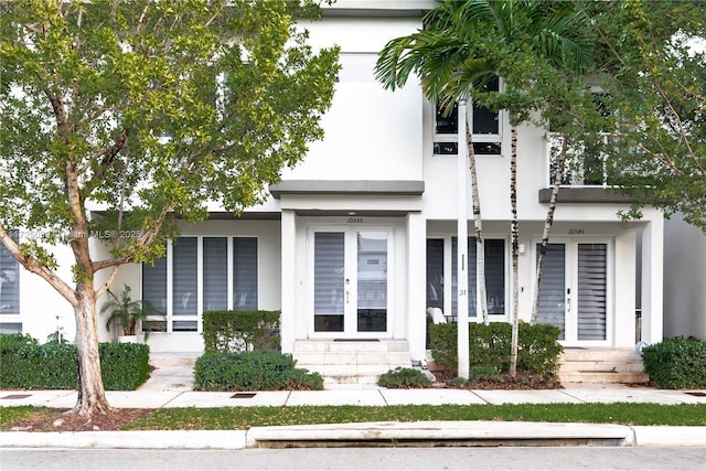 view of front of home featuring french doors