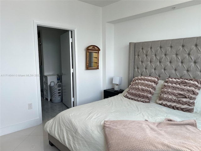 view of tiled bedroom