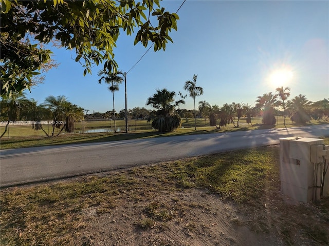 view of street featuring a rural view