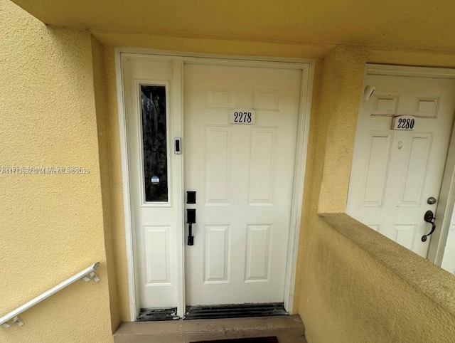 view of doorway to property