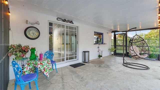 view of sunroom