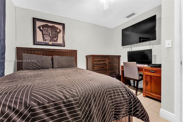 view of tiled bedroom