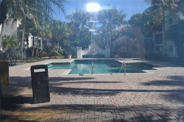 view of pool with a patio area